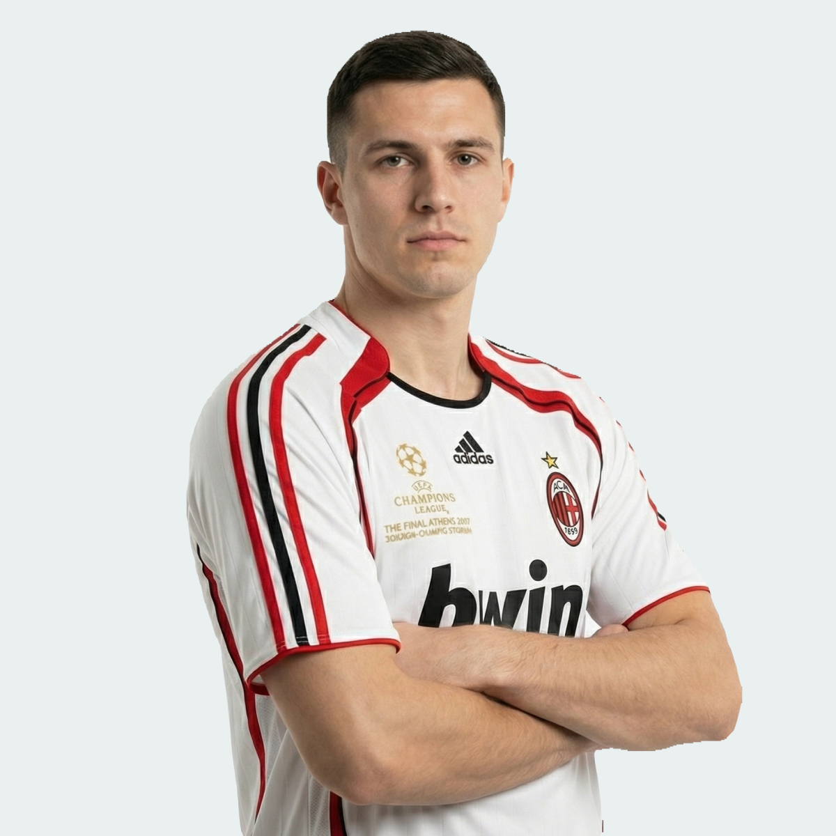 Camisa Retrô Torcedor Masculina Milan 2006