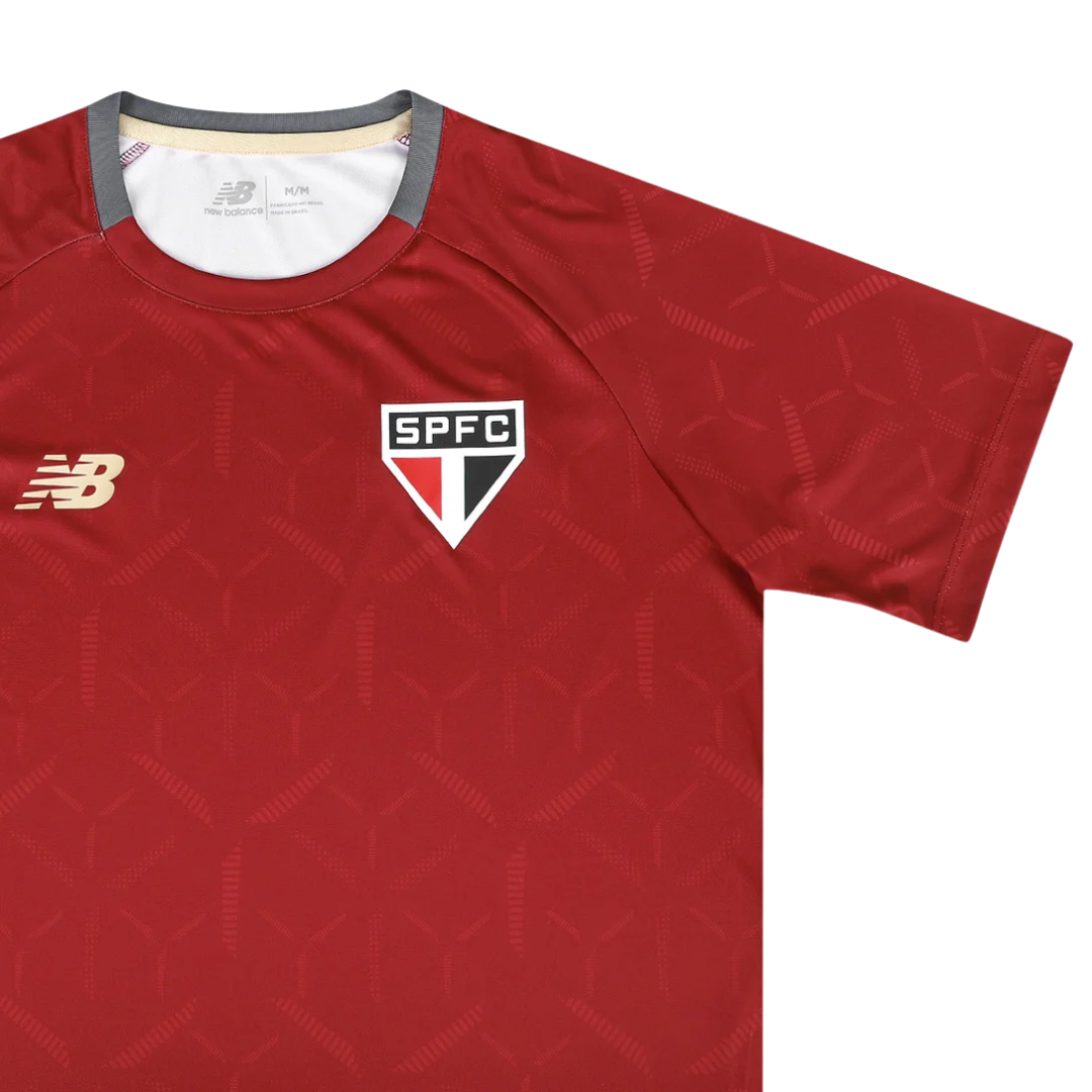 Camisa São Paulo Treino Vermelha 25/26 - Torcedor Masculina Lançamento