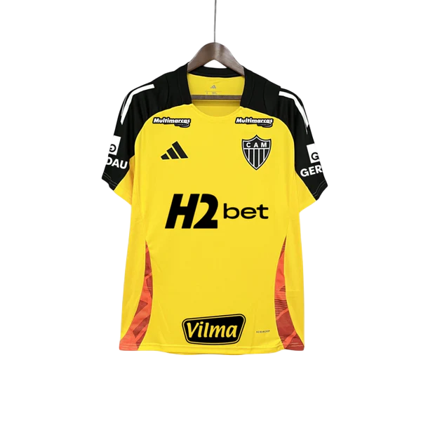 Camisa Atlético Mineiro Treino Amarela Todos Patrocínios 25/26 - Torcedor Masculina