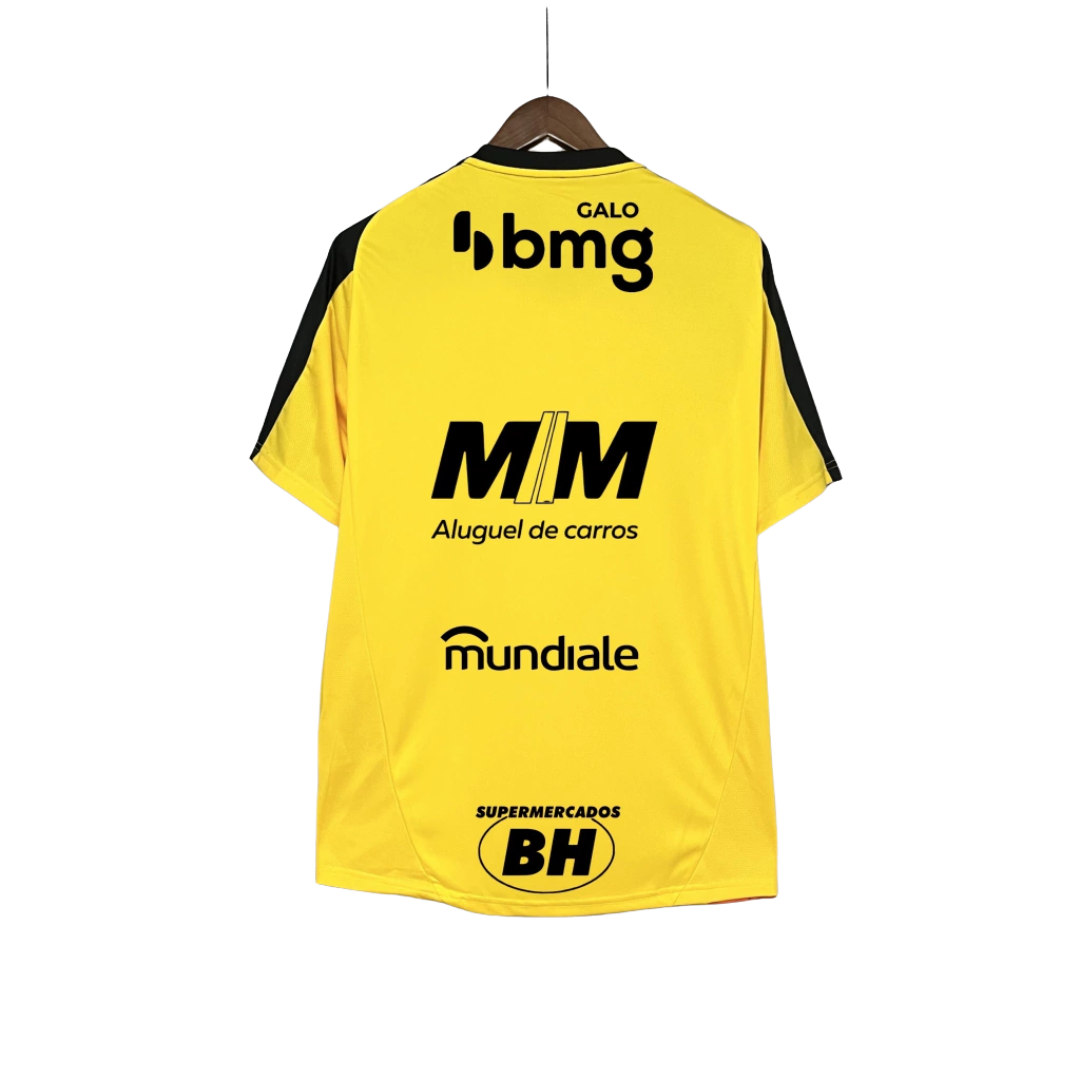 Camisa Atlético Mineiro Treino Amarela Todos Patrocínios 25/26 - Torcedor Masculina
