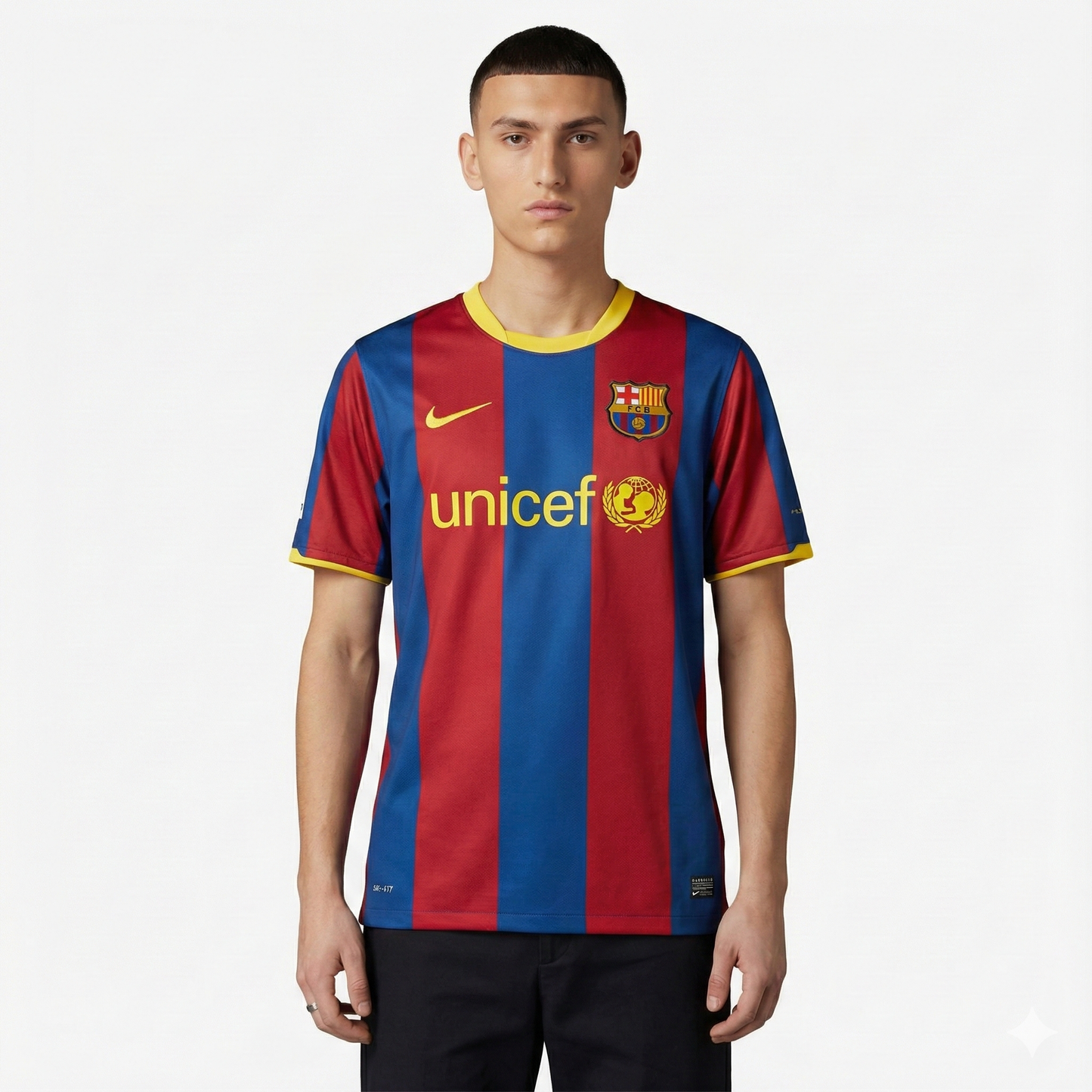 Camisa Retrô Torcedor Masculina Barcelona I 2010