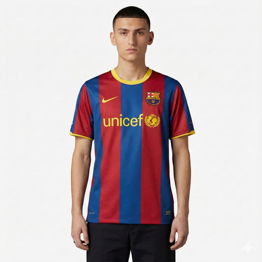 Camisa Retrô Torcedor Masculina Barcelona I 2010