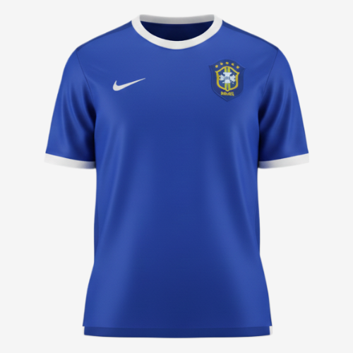 Camisa Retrô 2006 Seleção Brasileira Away Masculina - Azul
