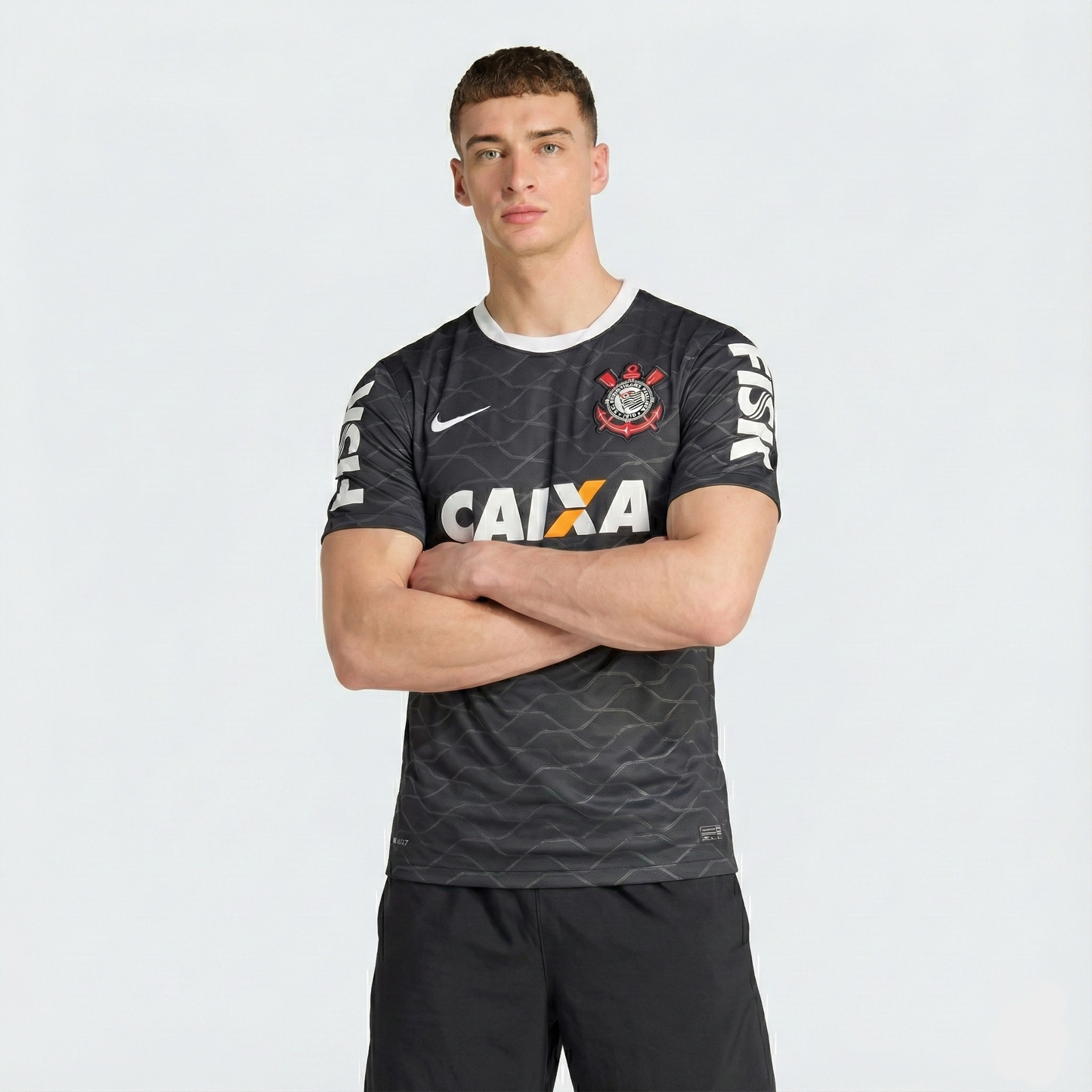 Camisa Retrô Torcedor Masculina Corinthians II 2012 Mundial Clubes