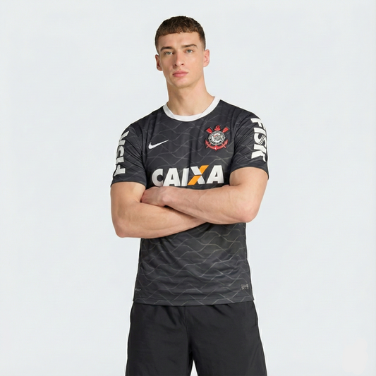 Camisa Retrô Torcedor Masculina Corinthians II 2012 Mundial Clubes