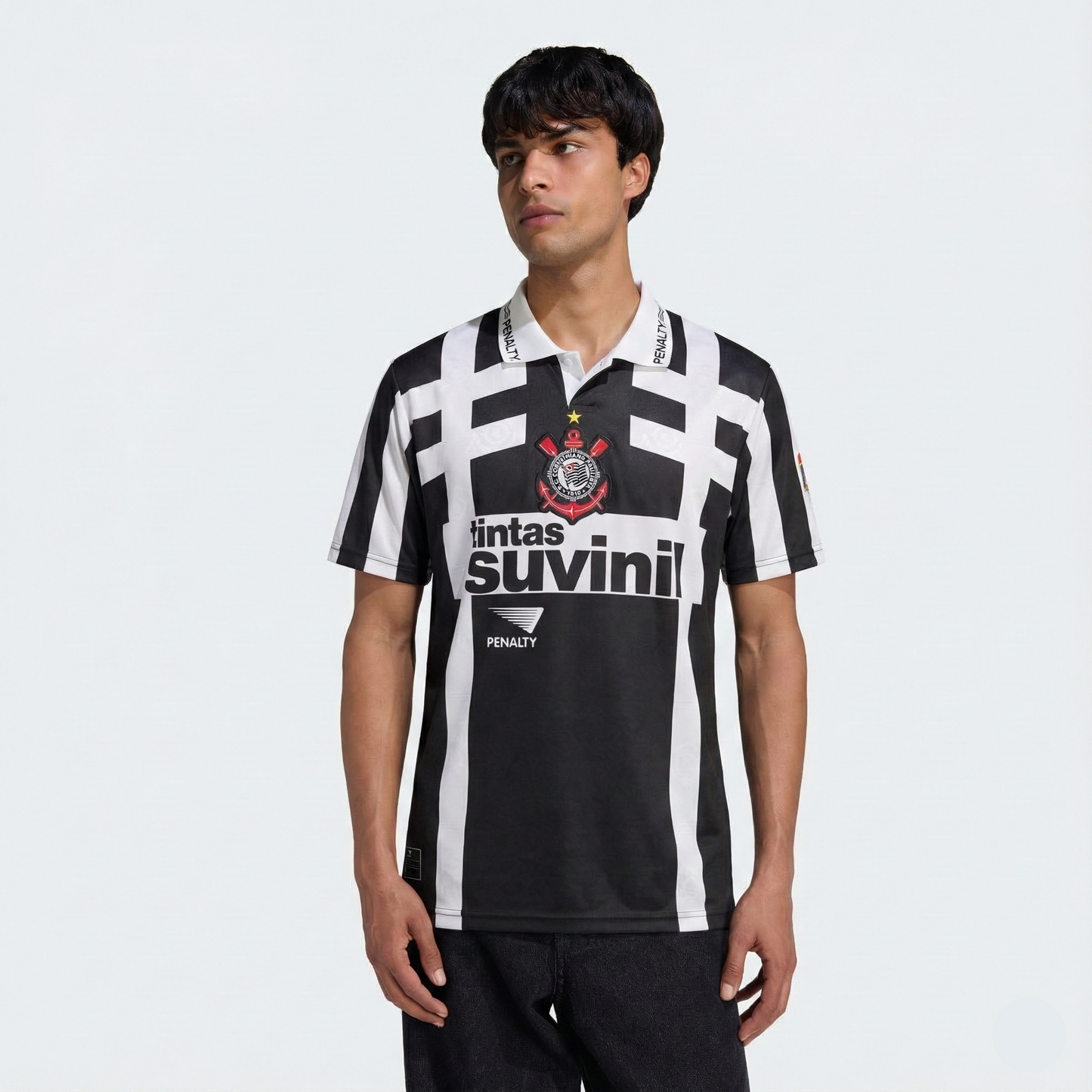 Camisa Retrô Torcedor Masculina Corinthians II 1995