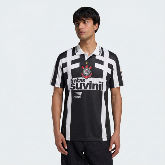 Camisa Retrô Torcedor Masculina Corinthians II 1995