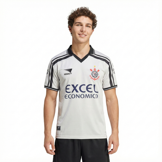 Camisa Retrô Torcedor Masculina Corinthians I 1998