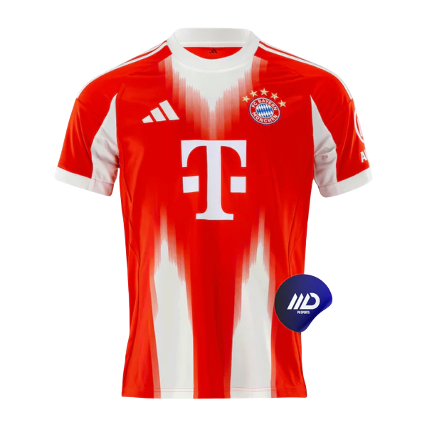Camisa Bayern de Munique Home 25/26 - Torcedor Masculino - Vermelho e Branco