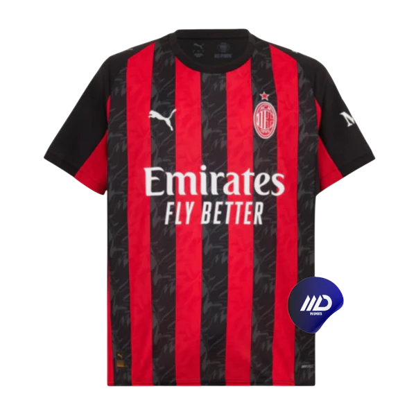 Camisa AC Milan Home 25/26 - Torcedor Masculino - Vermelho e Preto