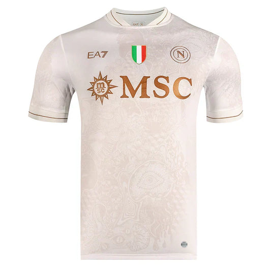 Camisa Torcedor Masculina Napoli II 2025/2026 EA7 Begê