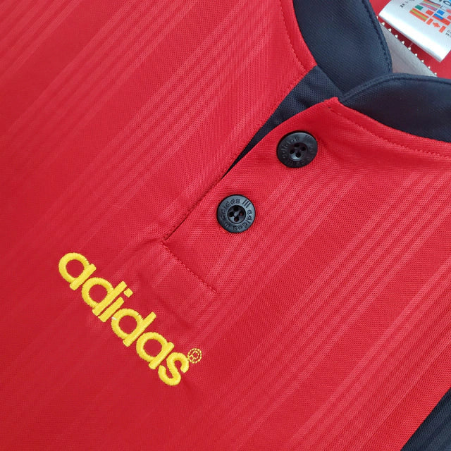 Camisa Espanha Retrô 1996 Vermelha