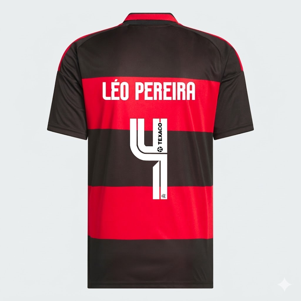 Camisa Torcedor Masculina Flamengo I 2026/2027 (Léo Pereira 4)