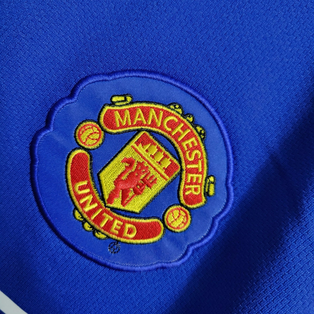 Camisa Retrô Manchester United 2007/08 Masculino Azul