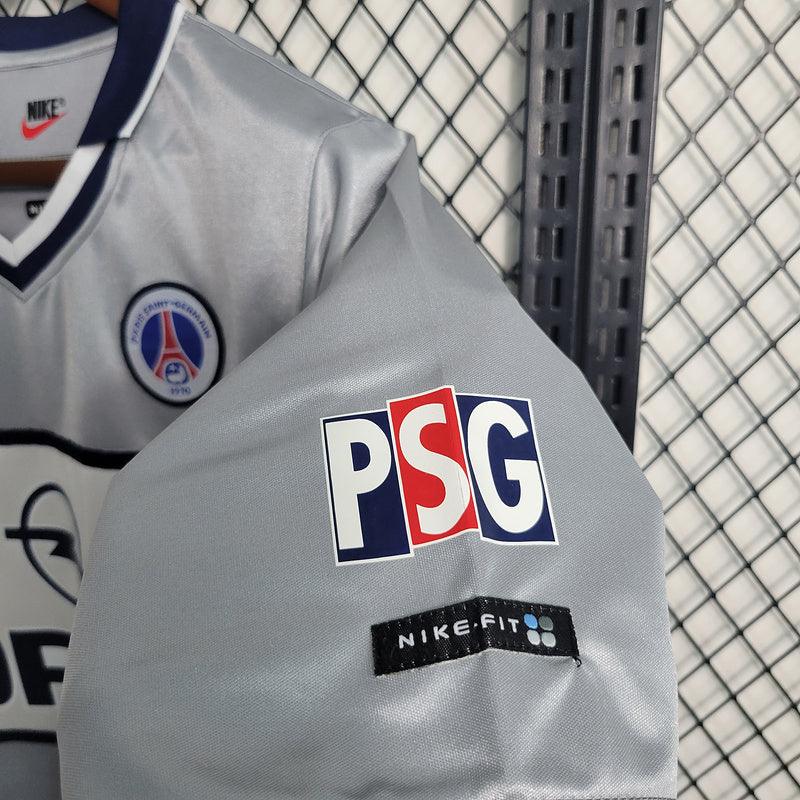 Camisa Retrô PSG Away 2000/01 Masculino Cinza e Branco