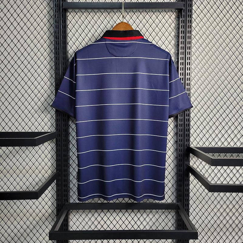 Camisa Retrô Manchester United Away Azul 1999/00 Masculino Azul
