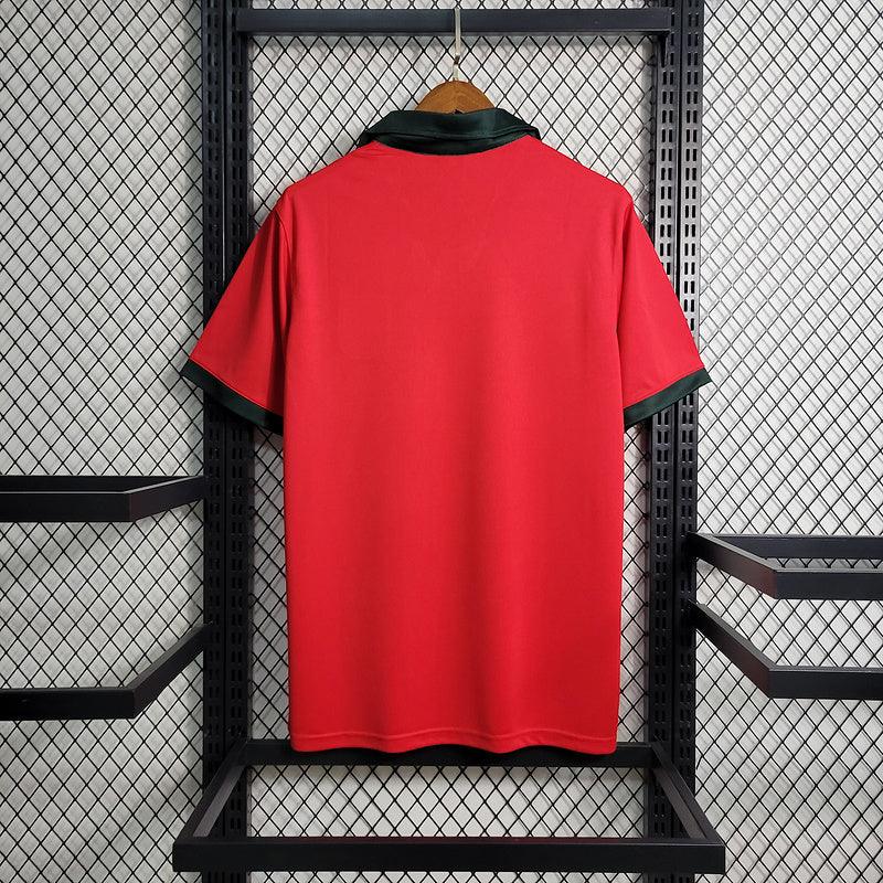 Camisa Portugal Home 1972 Retrô- Vermelha