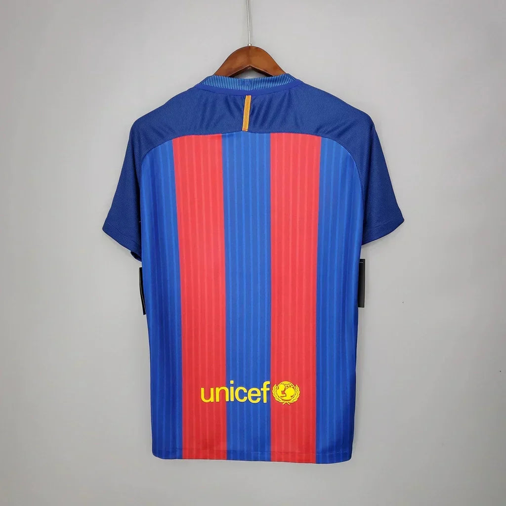 Camisa Retrô Barcelona I Home 2016/17 Masculino Azul Grená