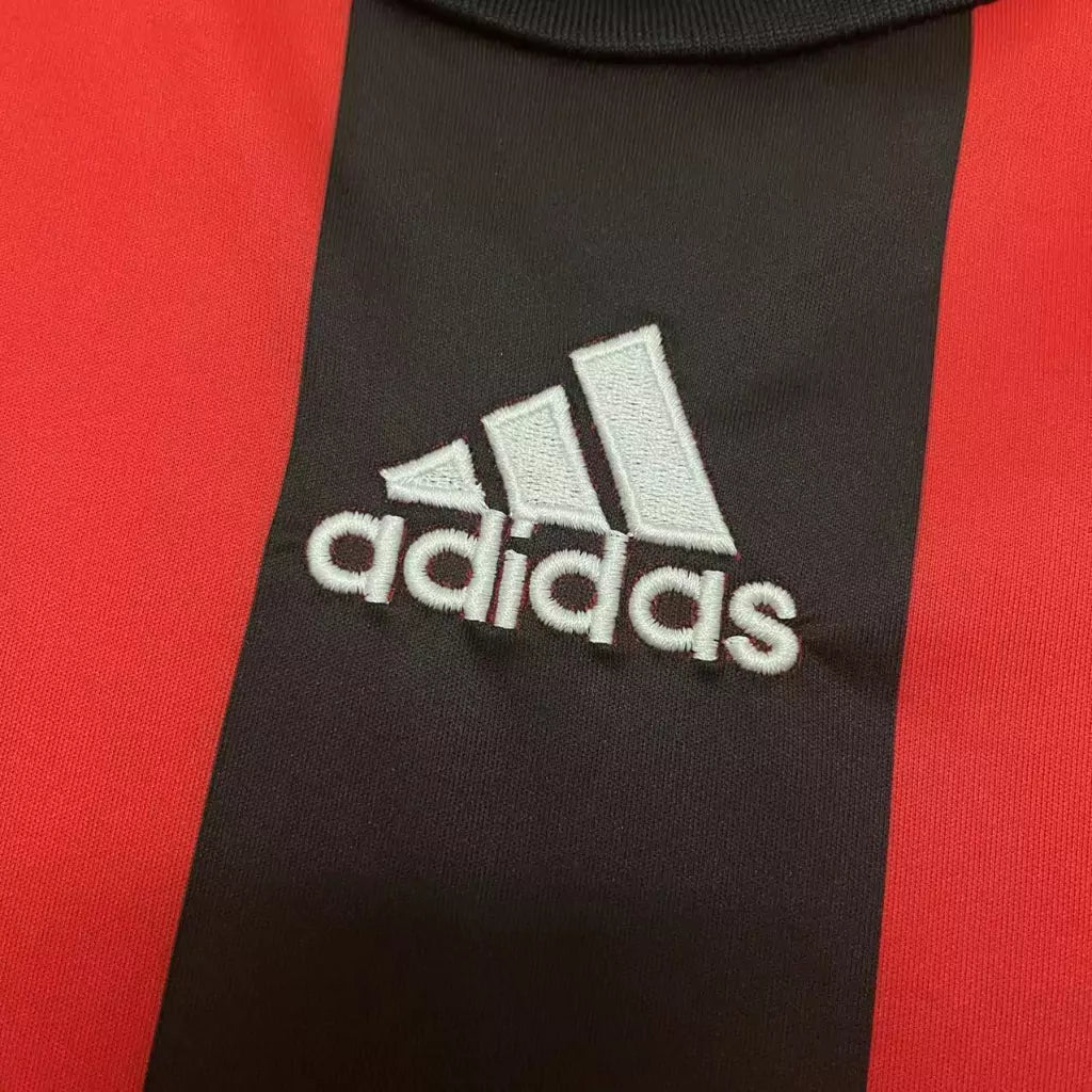 Camisa Retrô Milan 2008/09 Masculino Vermelha e Preta
