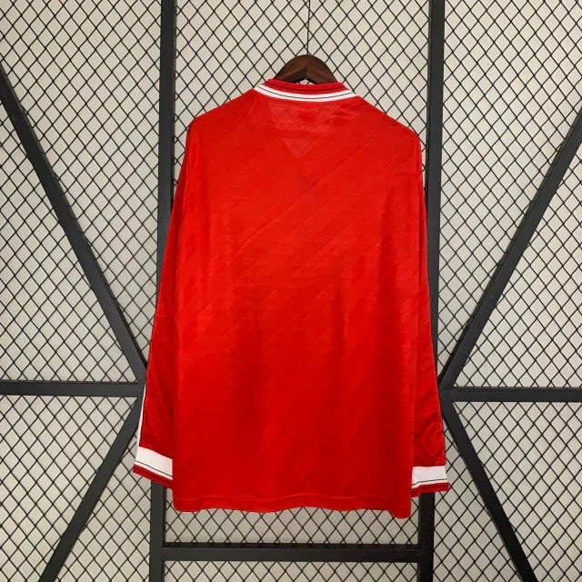 Camisa Retrô Manchester United Manga Longa - 86/88 Vermelho