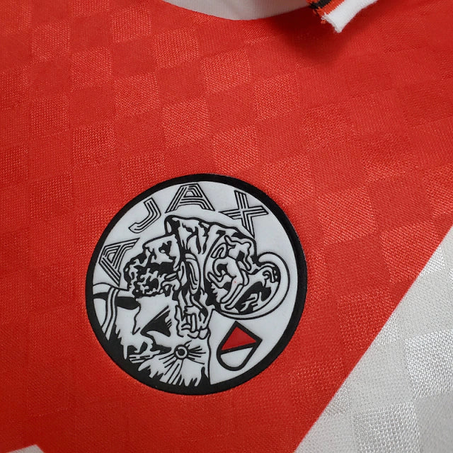 Camisa Ajax Retrô 1990-1992 Vermelha e Branca