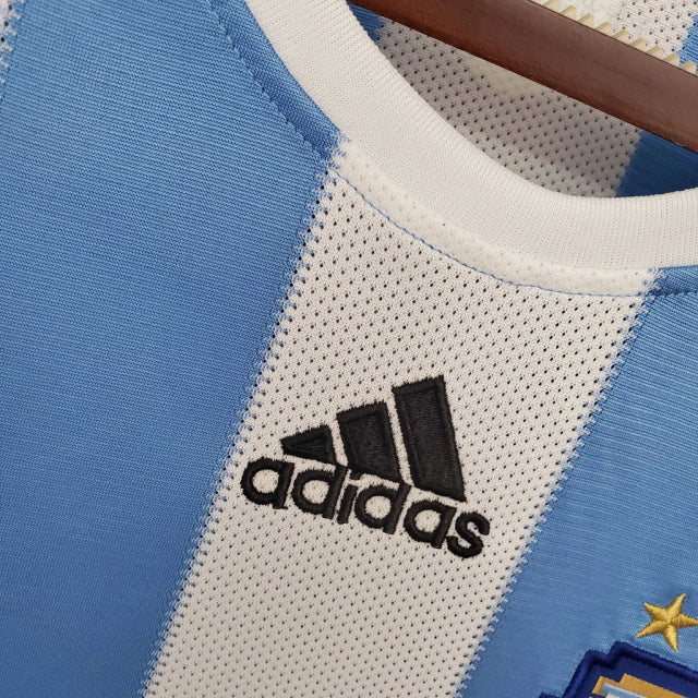 Camisa Retrô Argentina 2010/11 Azul e Branco