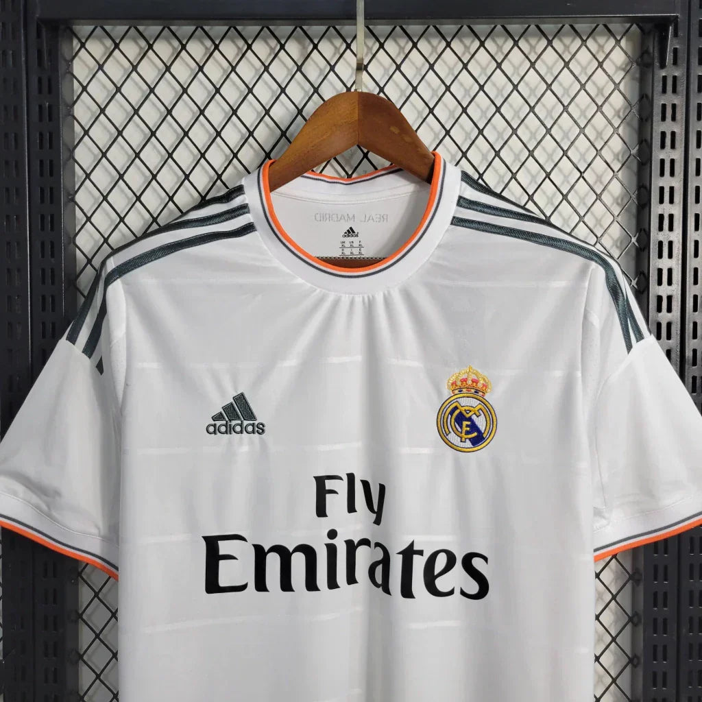 Camisa Retrô Real Madrid I Home 2013/14 Masculino Branco