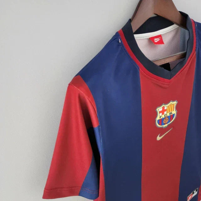 Camisa Retrô Torcedor Masculina Barcelona I 1998