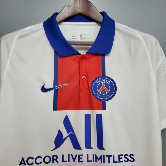 Camisa Retrô Paris Saint Germain Away 20/21 Torcedor Masculina - Branco