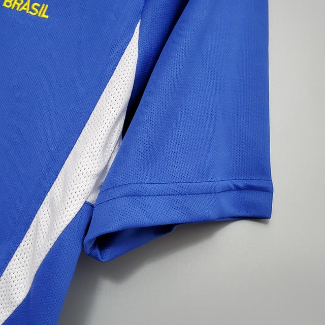 Camisa Retrô 2002 Seleção Brasileira II Masculina - Azul