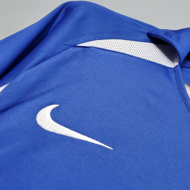 Camisa Retrô 2002 Seleção Brasileira II Masculina - Azul