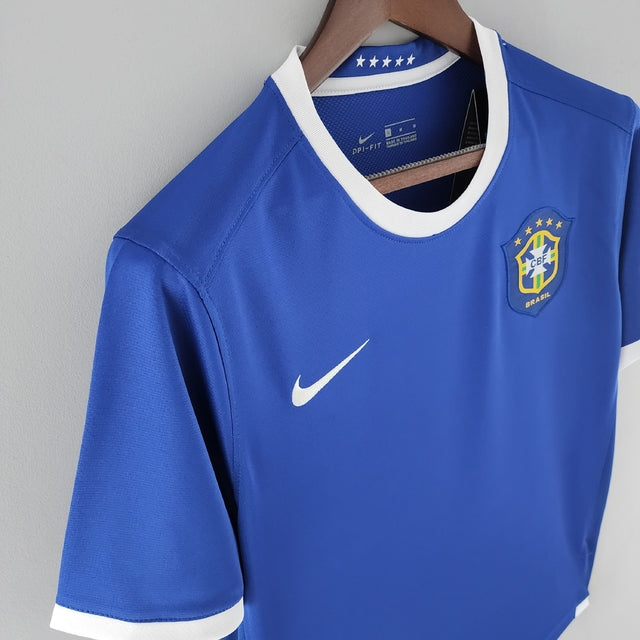 Camisa Retrô 2006 Seleção Brasileira Away Masculina - Azul