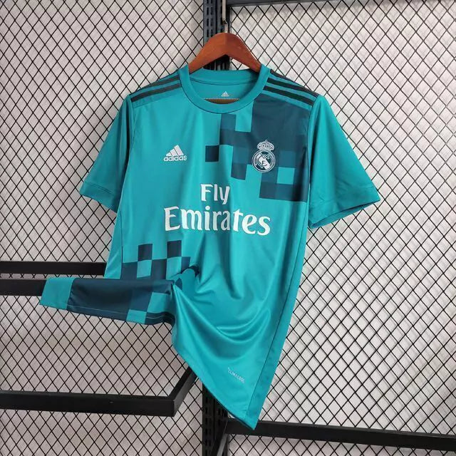 Camisa Retrô Real Madrid II Away 2017/18 Masculino Azul