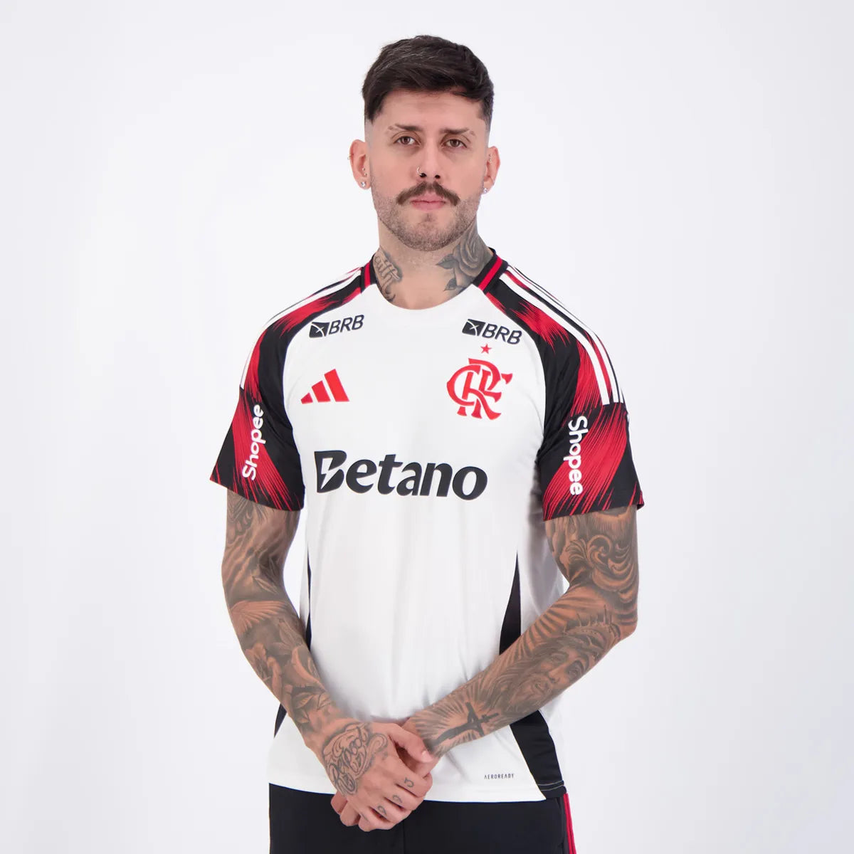 Camisa Torcedor Masculina Flamengo II 2025/2026 Com Patrocínios