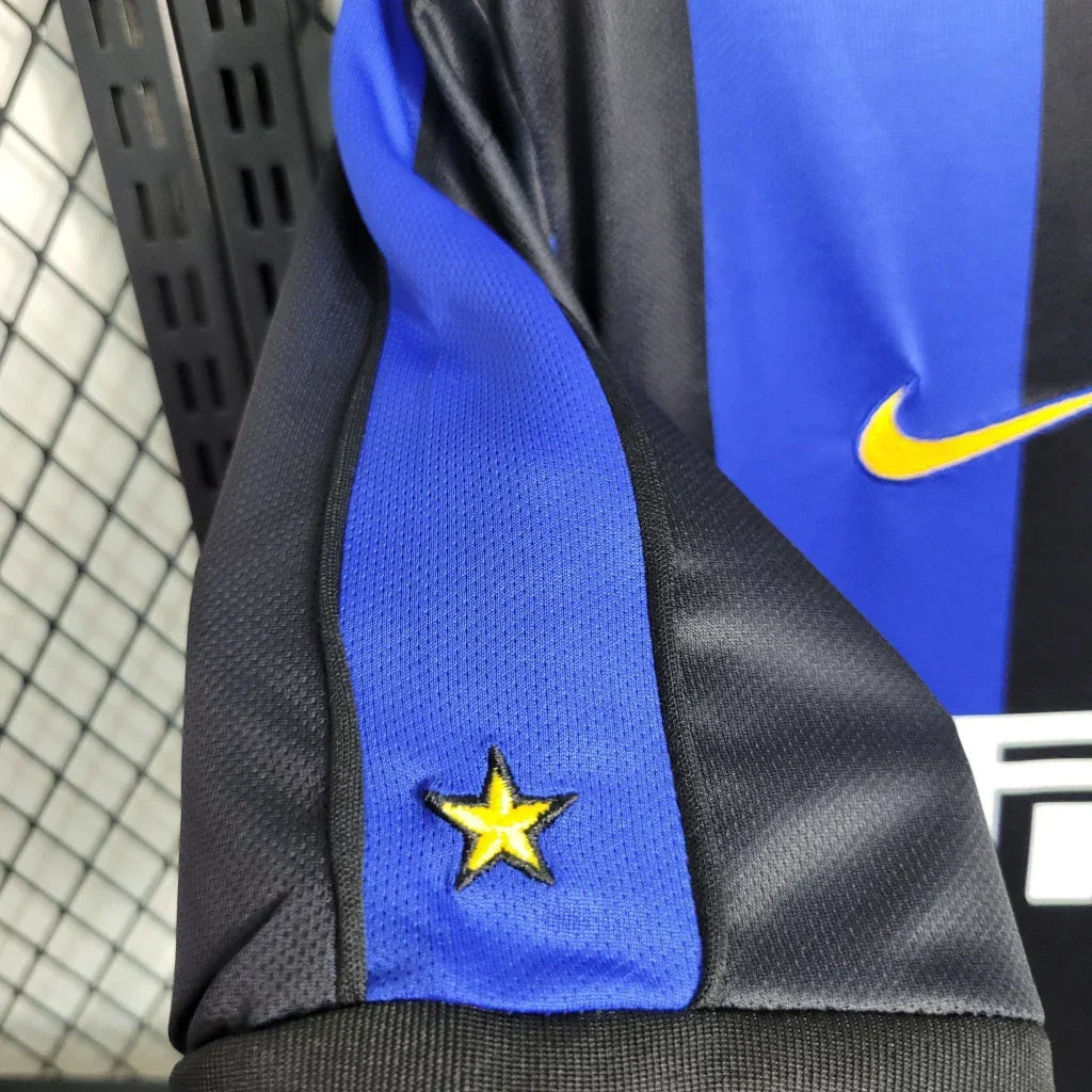 Camisa Retrô Inter de Milão I 1999/00 Masculino Azul e Preto
