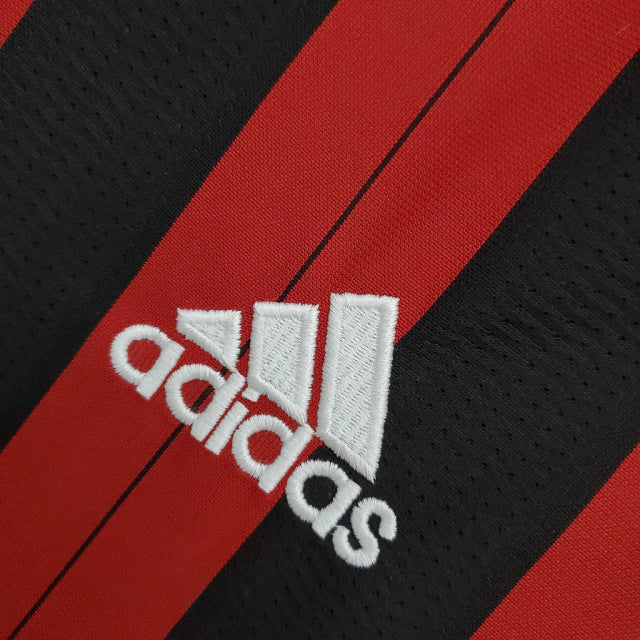 Camisa Retrô Milan I Home 2013/14 Masculino Vermelho e Preto