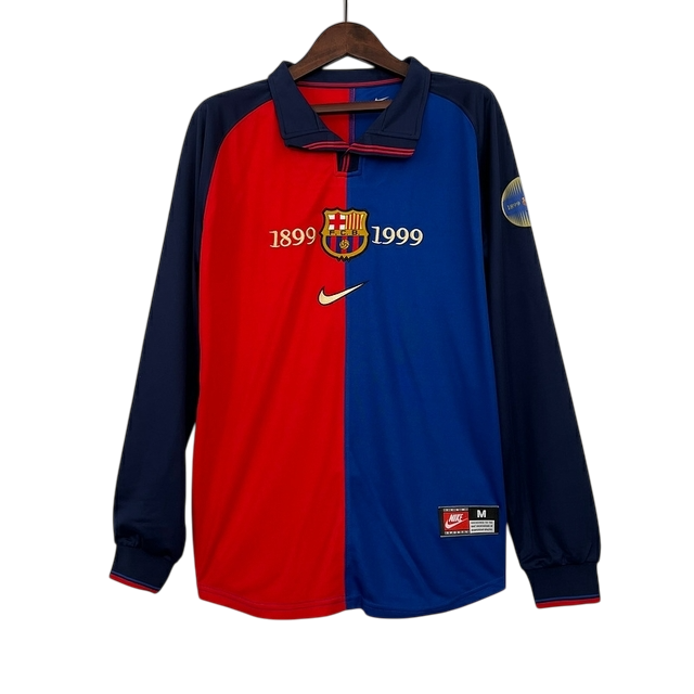 Camisa Retrô Barcelona Manga Longa 1998/99 Masculino