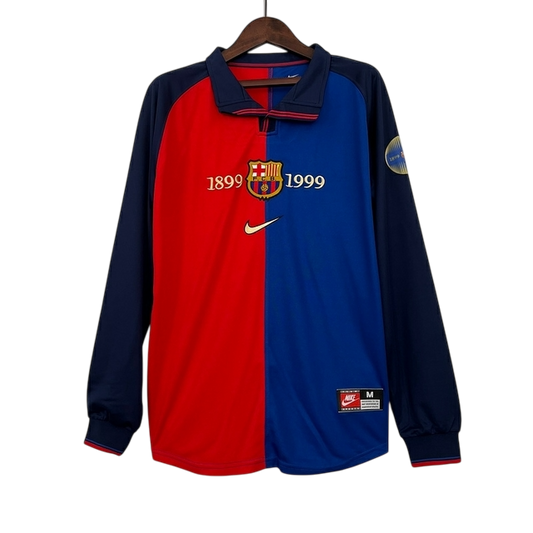 Camisa Retrô Barcelona Manga Longa 1998/99 Masculino