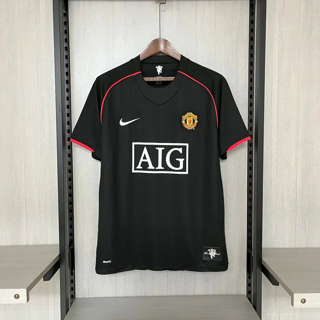 Camisa Retrô Manchester United III Third 2007/08 Masculino Preta