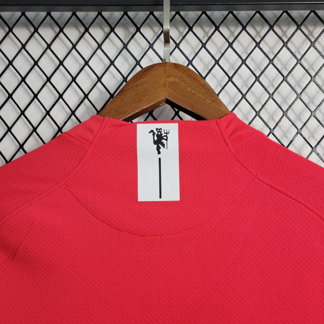 Camisa Retrô Manchester United Manga Longa 2007/08 Masculino Vermelho