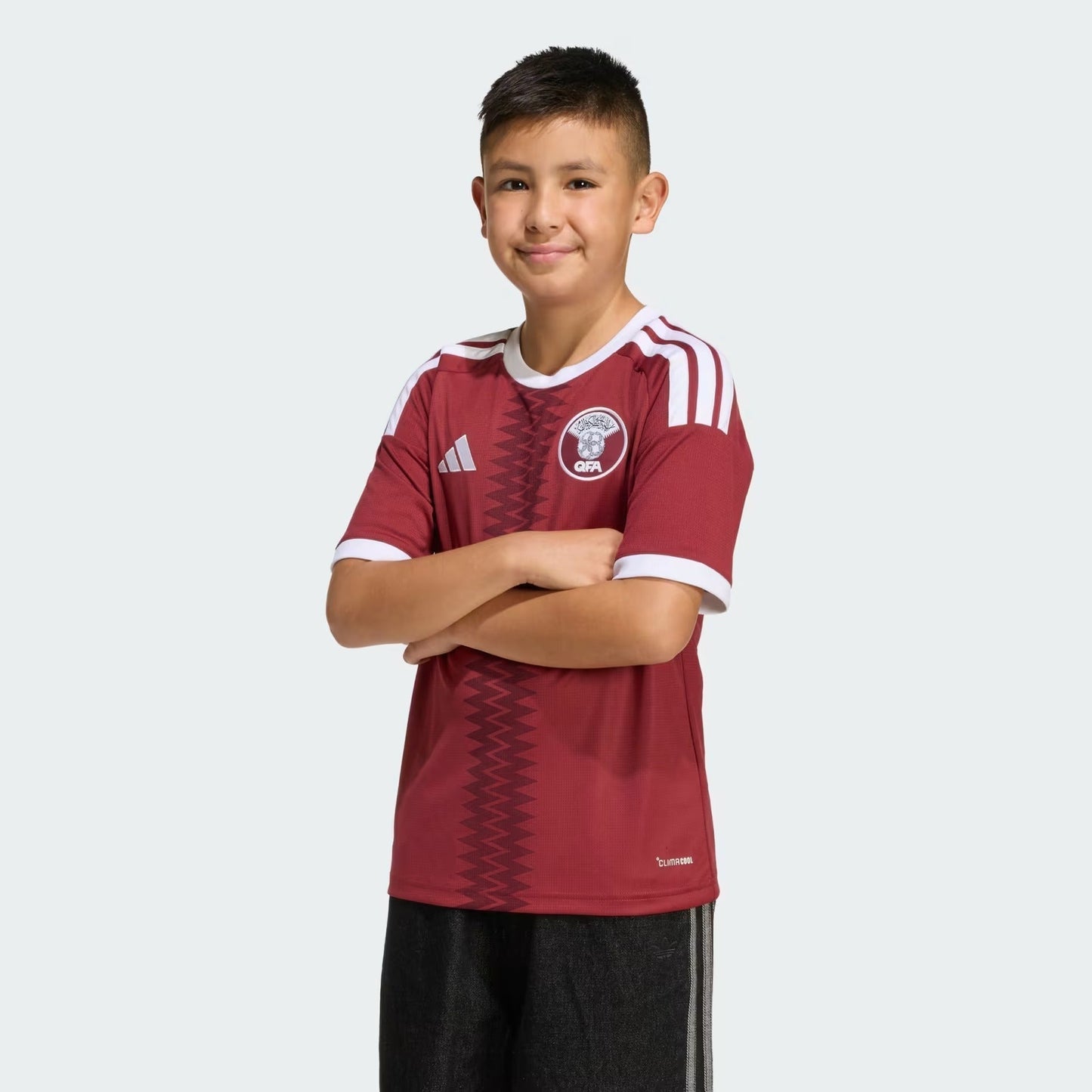 Camisa Torcedor Infantil Catar I 2026 Copa do Mundo