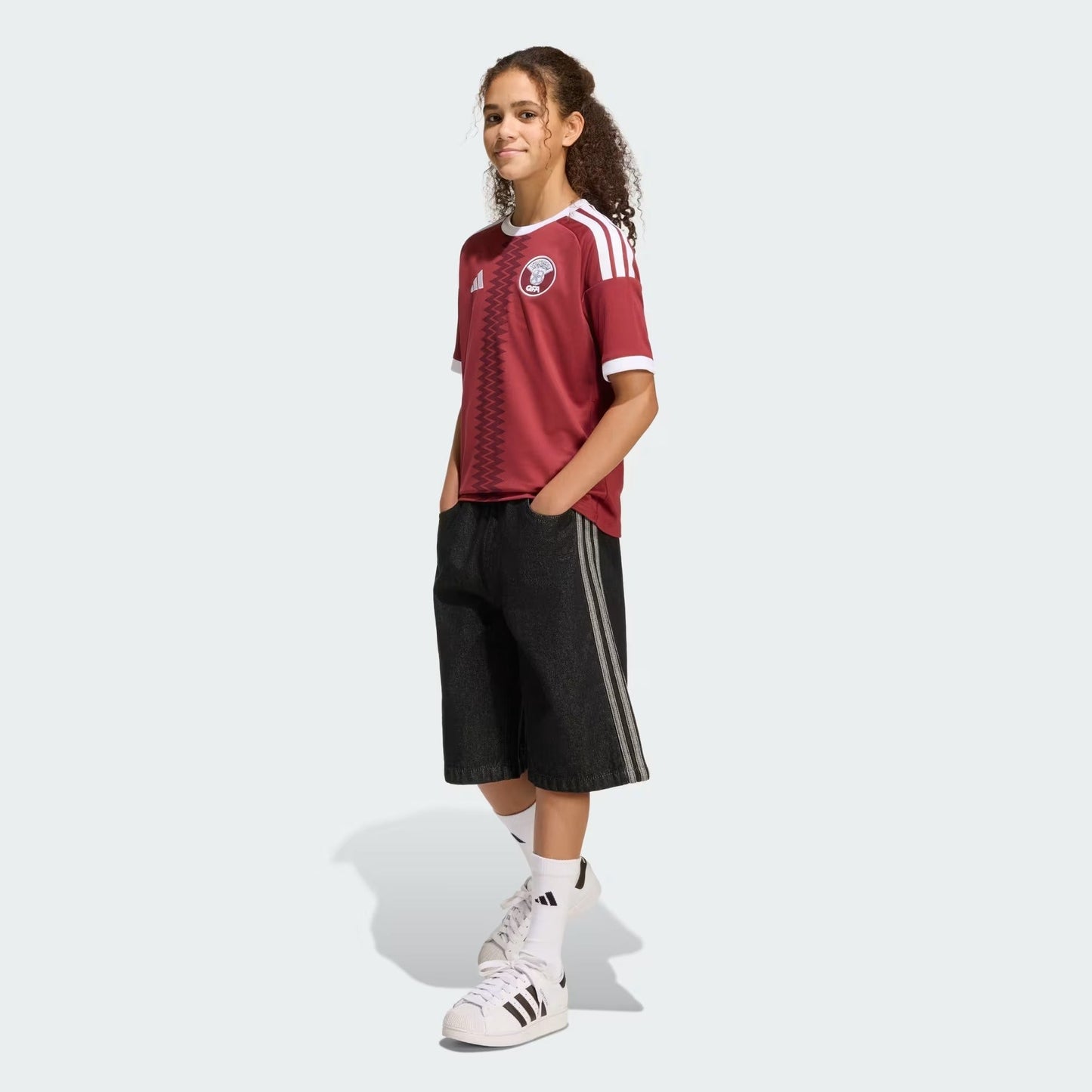 Camisa Torcedor Infantil Catar I 2026 Copa do Mundo