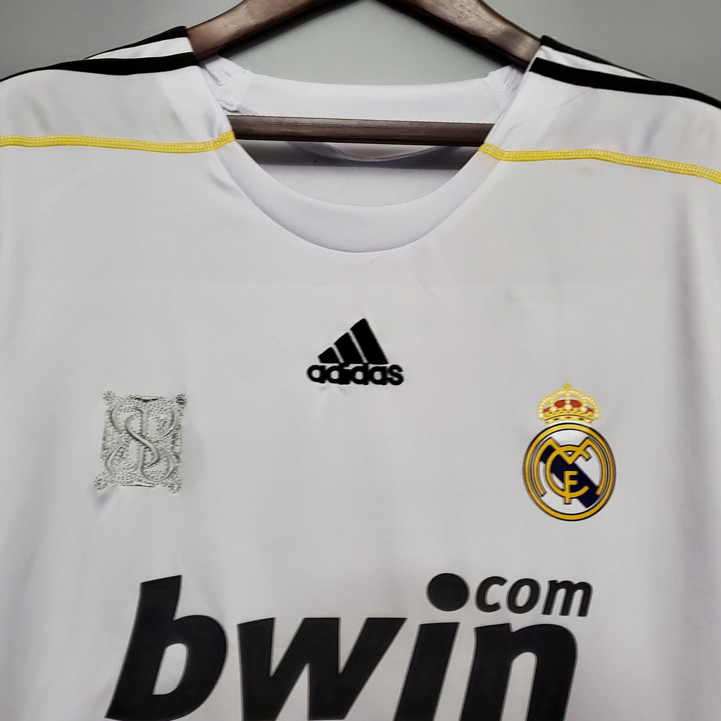 Camisa Retrô Real Madrid I Home 2009/10 Masculino Branco