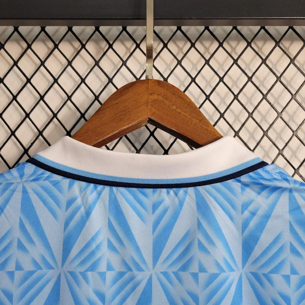Camisa Retrô Lazio 1991/92 Masculino Branco e Azul