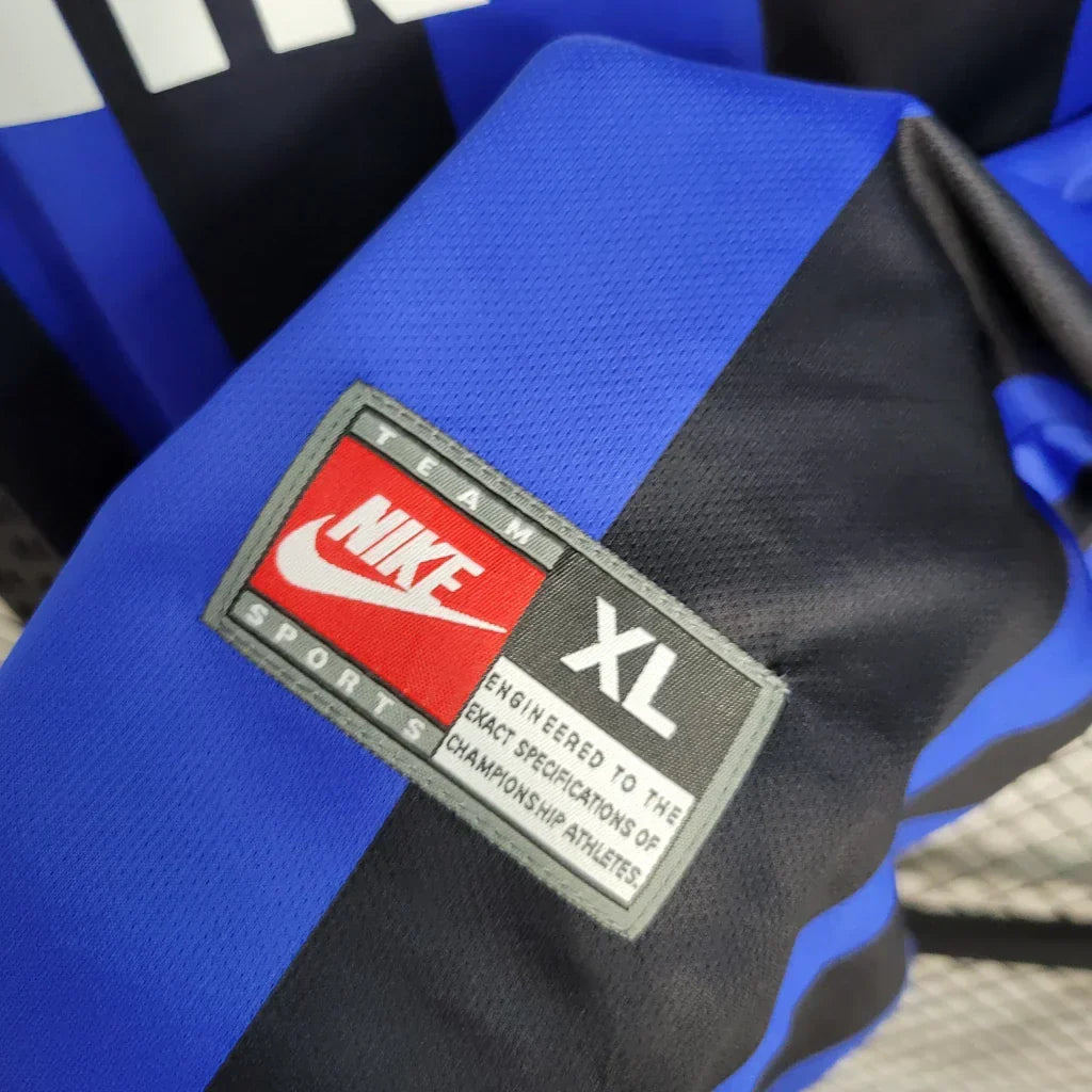 Camisa Retrô Inter de Milão I 1999/00 Masculino Azul e Preto