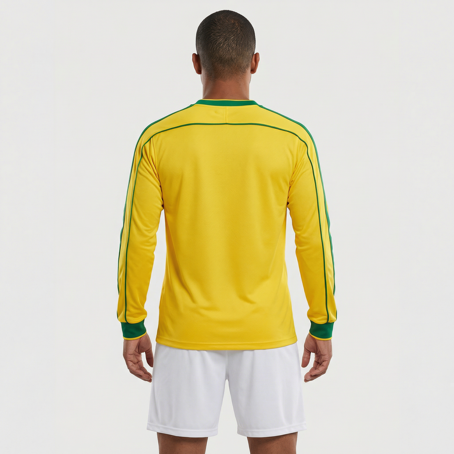 Camisa Manga Longa Retrô Torcedor Masculina Brasil 1998