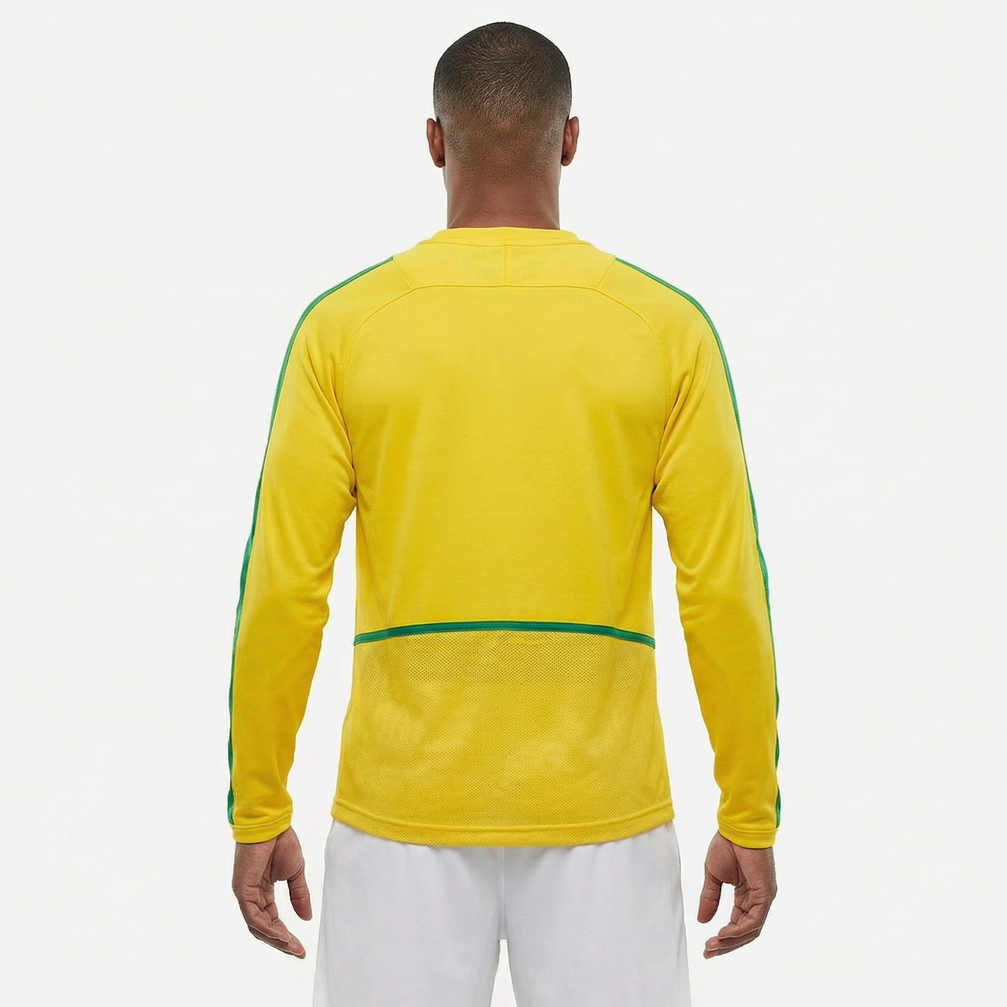 Camisa Manga Longa Retrô Torcedor Masculina Brasil I 2002