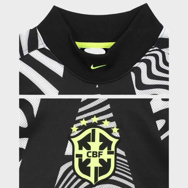 Camisa Manga Longa Goleiro Masculina Brasil 2026 Copa do Mundo