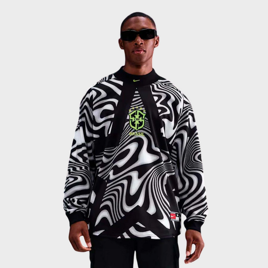 Camisa Manga Longa Goleiro Masculina Brasil 2026 Copa do Mundo
