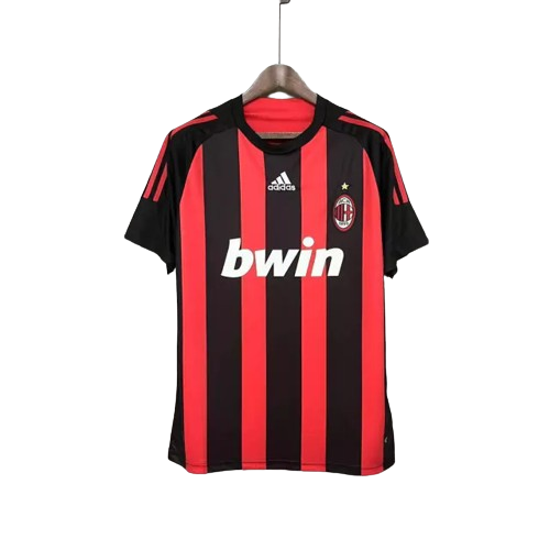 Camisa Retrô Milan 2008/09 Masculino Vermelha e Preta